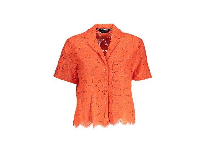 Elegantná Dámska Košeľa DESIGUAL Oranžová (Velkost L, Farba Oranžová)