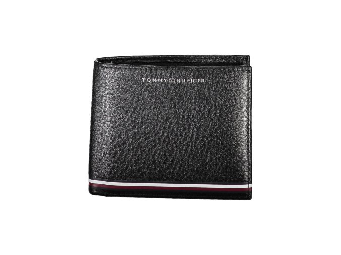 Praktická Pánska Peňaženka TOMMY HILFIGER 12X10X3cm Čierna (Velkost UNI, Farba Čierna)
