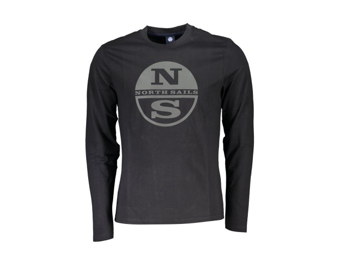 Štýlové Pánske Tričko s dlhým rukávom NORTH SAILS Čierna (Velkost 2XL, Farba Čierna)