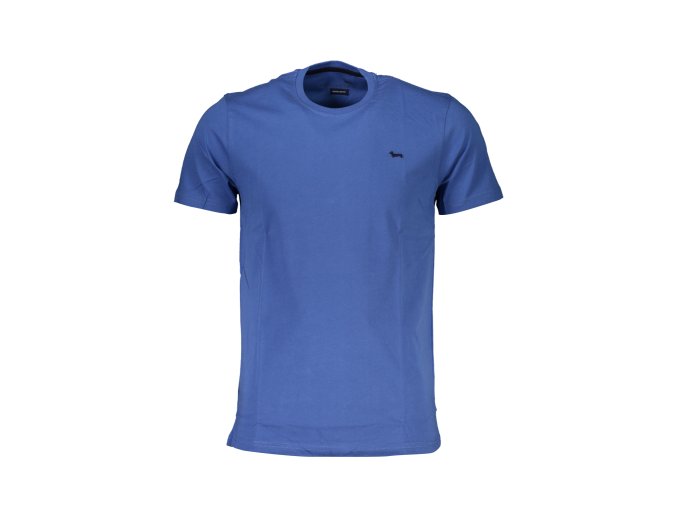 Štýlové Pánske Tričko s krátkym rukávom HARMONT & BLAINE Modrá (Velkost 2XL, Farba Modrá)
