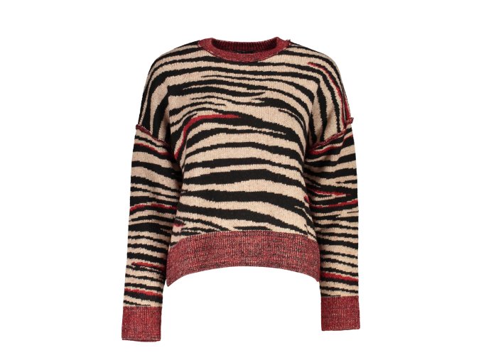 Elegantný Dámsky Sveter DESIGUAL Červená (Velkost XL, Farba Červená)
