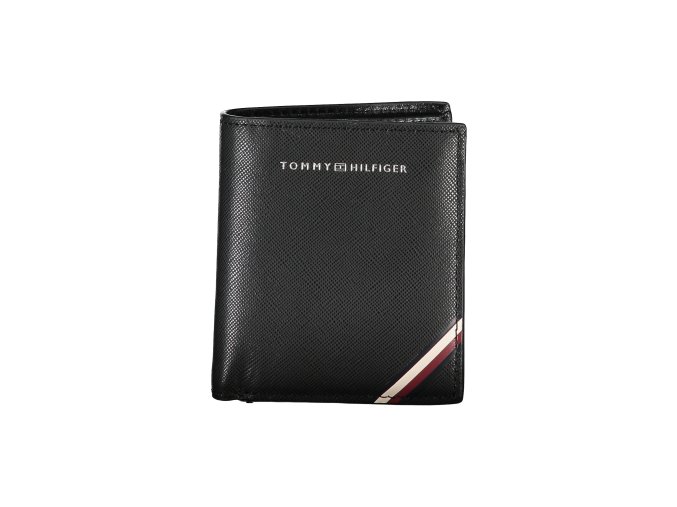 Praktická Pánska Peňaženka TOMMY HILFIGER 9.0X10.0X2.0cm Čierna (Velkost UNI, Farba Čierna)