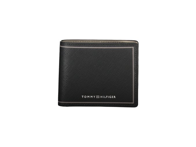 Praktická Pánska Peňaženka TOMMY HILFIGER 10.0X9.0X2.0cm Čierna (Velkost UNI, Farba Čierna)