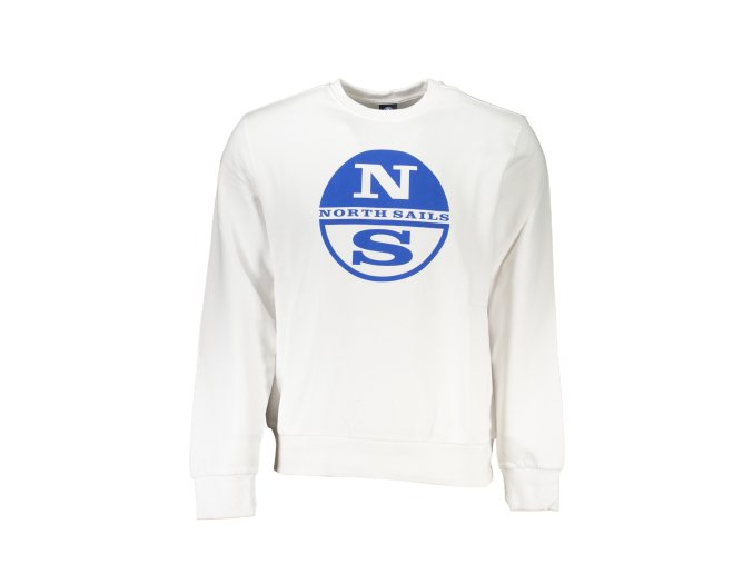Športová Pánska Mikina bez zipsu NORTH SAILS Biela (Velkost 3XL, Farba Biela)