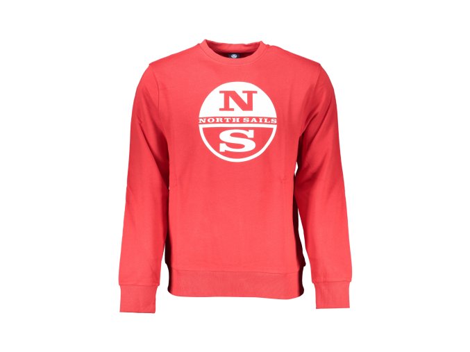 Športová Pánska Mikina bez zipsu NORTH SAILS Červená (Velkost 3XL, Farba Červená)