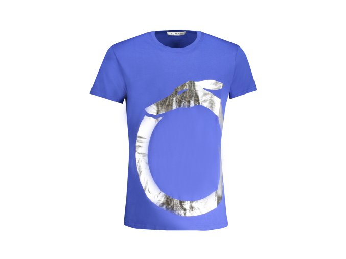 Štýlové Pánske Tričko s krátkym rukávom TRUSSARDI Modrá (Velkost 2XL, Farba Modrá)