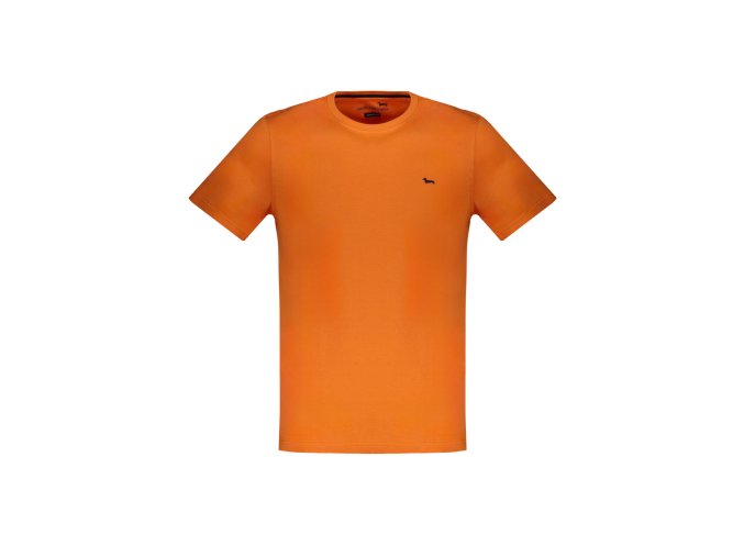 Štýlové Pánske Tričko s krátkym rukávom HARMONT & BLAINE Oranžová (Velkost 2XL, Farba Oranžová)