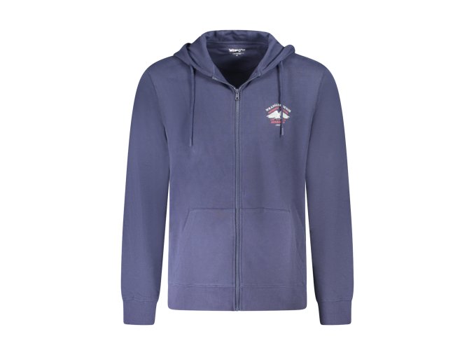 Športová Pánska Mikina so zipsom WRANGLER Modrá (Velkost 2XL, Farba Modrá)