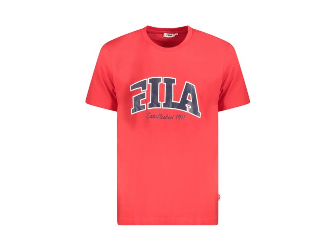 Štýlové Pánske Tričko s krátkym rukávom FILA Červená (Velkost 2XL, Farba Červená)