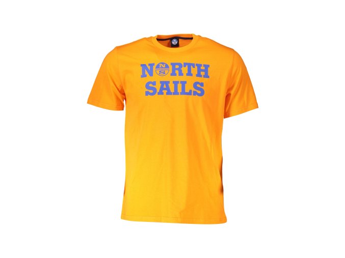 Štýlové Pánske Tričko s krátkym rukávom NORTH SAILS Oranžová (Velkost XL, Farba Oranžová)