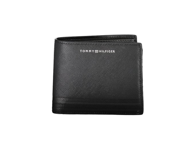 Praktická Pánska Peňaženka TOMMY HILFIGER 4.0X10.0X12.0cm Čierna (Velkost UNI, Farba Čierna)