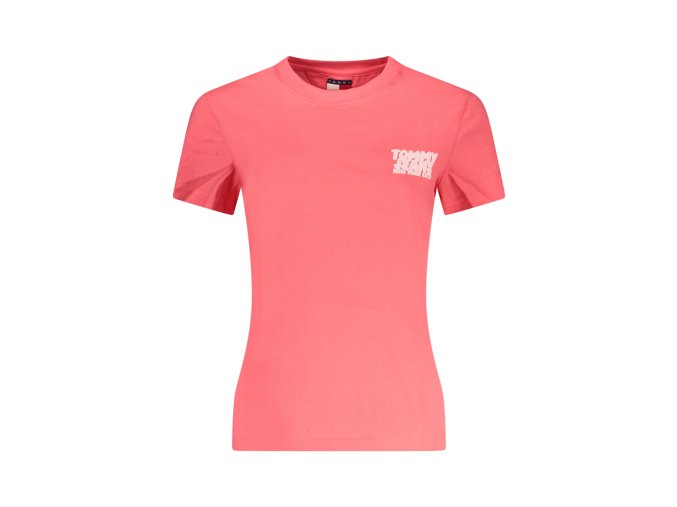 Štýlové Dámske Tričko s krátkym rukávom TOMMY HILFIGER Ružová (Velkost L, Farba Ružová)