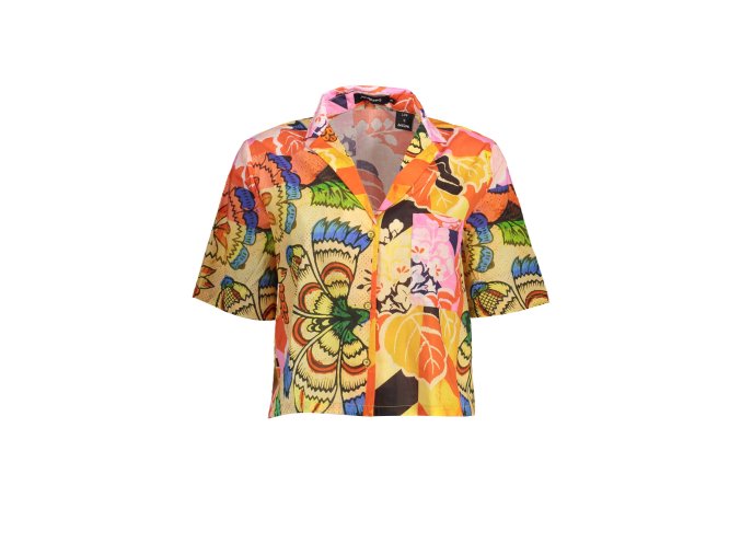 Elegantná Dámska Košeľa DESIGUAL Žltá (Velkost S, Farba Žltá)