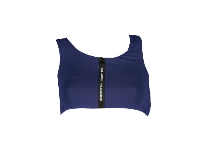 Štýlové Dámske Plavky KARL LAGERFELD BEACHWEAR vrchný diel Modrá (Velkost XS, Farba Modrá)