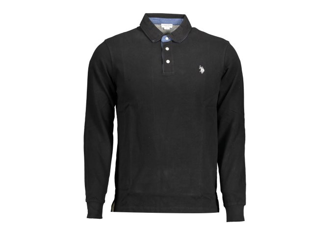 Us Polo Polo Maniche Lunghe Uomo Nero Čierna (Velkost 2XL, Farba Čierna)
