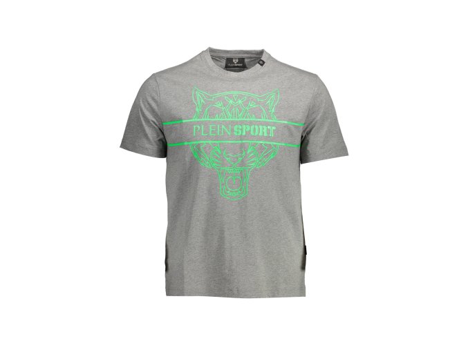 Štýlové Pánske Tričko s krátkym rukávom PLEIN SPORT Šedá (Velkost XL, Farba Šedá)