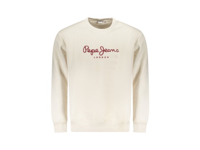 Športová Pánska Mikina bez zipsu PEPE JEANS Biela (Velkost M, Farba Biela)