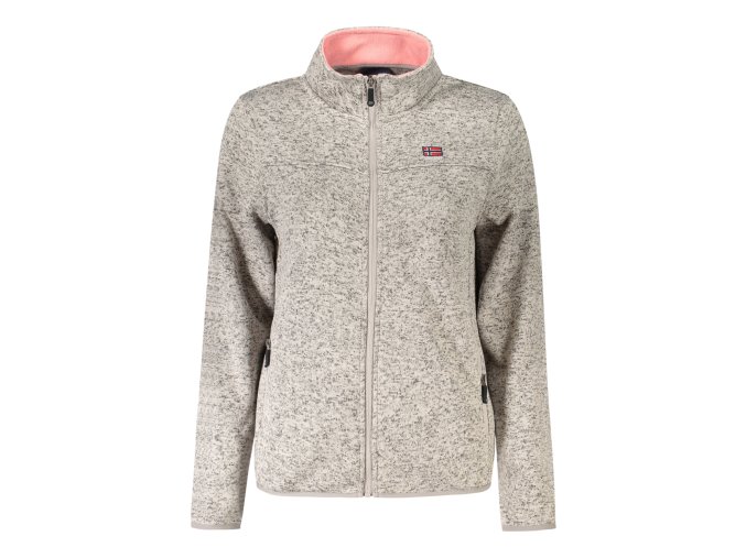 Športová Dámska Mikina so zipsom NORWAY 1963 Bežová (Velkost 2XL, Farba Bežová)