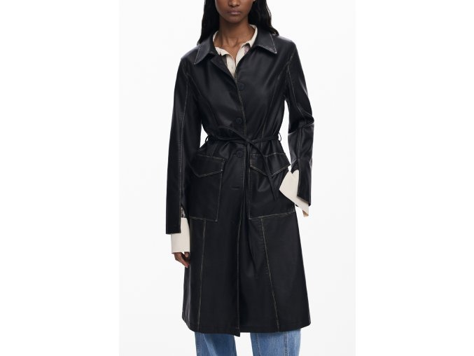 Desigual Cappotto Donna Nero Čierna (Velkost M, Farba Čierna)