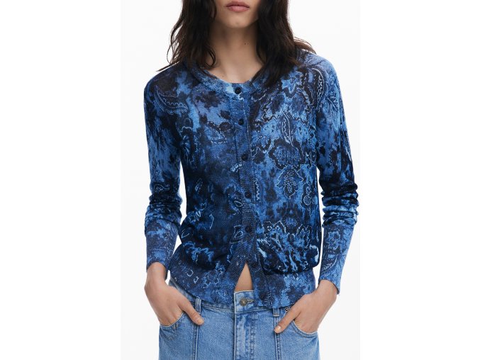 Sofiana Harmonia Cardigan Modrá (Velkost XL, Farba Modrá)