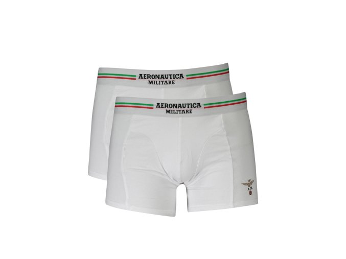 Pohodlné Pánske Boxerky AERONAUTICA MILITARE Biela (Velkost 2XL, Farba Biela)