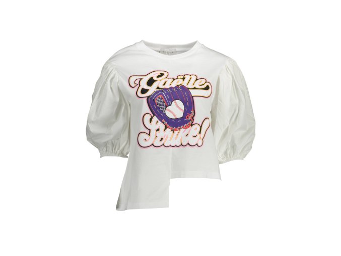 Gaelle Paris T Shirt Maniche 34 Donna Bianco Biela (Velkost XS, Farba Biela)