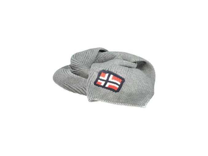 Štýlový Pánsky Šál NORWAY 1963 Šedá (Velkost UNI, Farba Šedá)