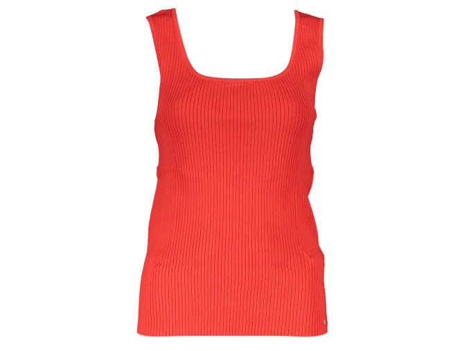 Štýlové Dámske Tričko bez rukávov TOMMY HILFIGER Červená (Velkost S, Farba Červená)