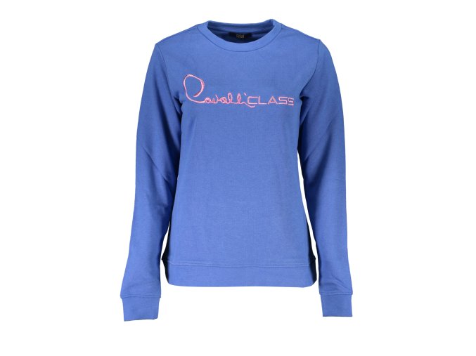 Športová Dámska Mikina bez zipsu   CAVALLI CLASS  Modrá (Velkost L, Farba Modrá)