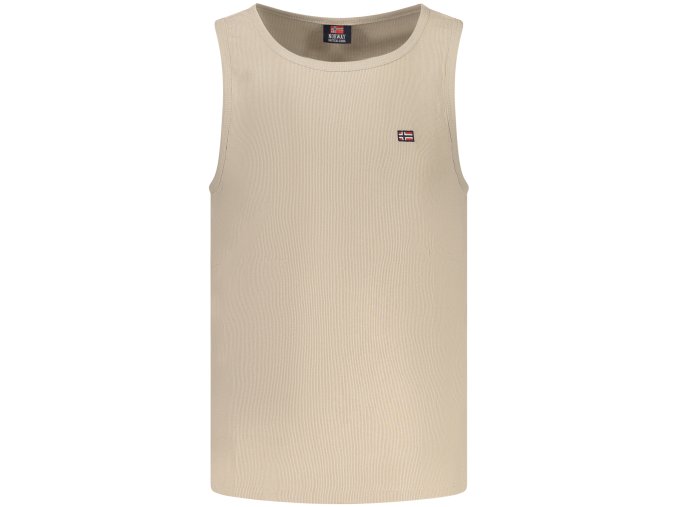 Štýlové Pánske Tričko bez rukávov NORWAY 1963 Bežová (Velkost 3XL, Farba Bežová)