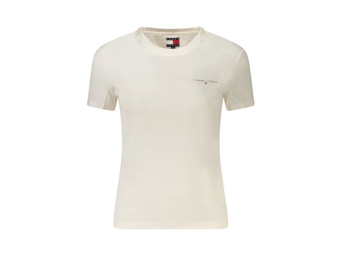 Štýlové Dámske Tričko s krátkym rukávom TOMMY HILFIGER Biela (Velkost XL, Farba Biela)