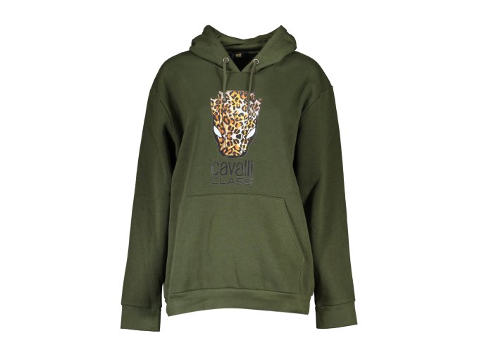 Športová Dámska Mikina bez zipsu   CAVALLI CLASS  Zelená (Velkost 2XL, Farba Zelená)