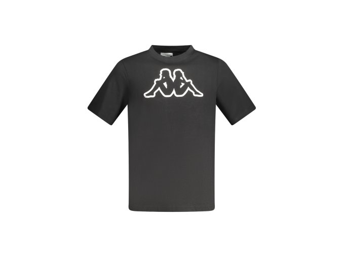 Štýlové Pánske Tričko s krátkym rukávom KAPPA Čierna (Velkost M, Farba Čierna)