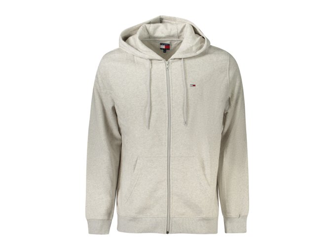 Športová Pánska Mikina so zipsom TOMMY HILFIGER Šedá (Velkost XL, Farba Šedá)