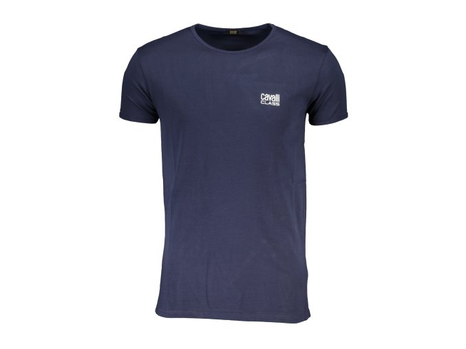 Štýlové Pánske Tričko s krátkym rukávom CAVALLI CLASS Modrá (Velkost 2XL, Farba Modrá)
