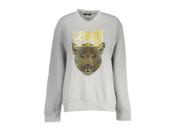Športová Dámska Mikina bez zipsu   CAVALLI CLASS  Šedá (Velkost 2XL, Farba Šedá)