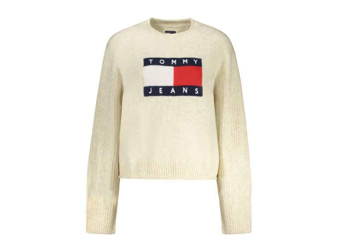 Elegantný Dámsky Sveter TOMMY HILFIGER Bežová (Velkost XL, Farba Bežová)