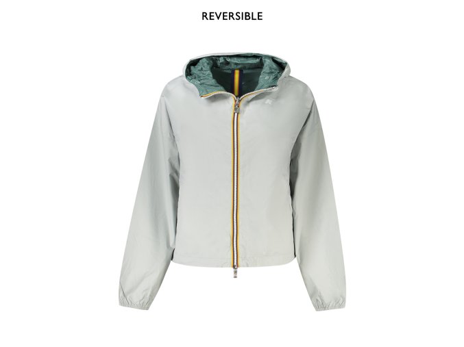 Kvalitná Dámska Zimná Bunda K-WAY Šedá (Velkost M, Farba Šedá)