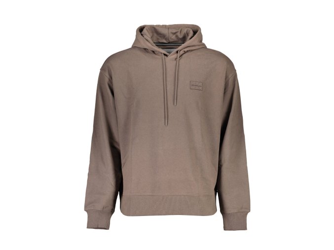 Športová Pánska Mikina bez zipsu CALVIN KLEIN Hnedá (Velkost XL, Farba Hnedá)