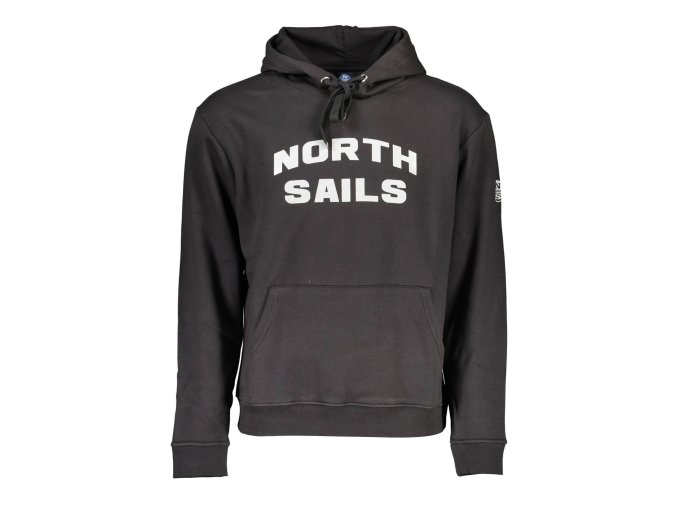 Športová Pánska Mikina bez zipsu NORTH SAILS Čierna (Velkost XL, Farba Čierna)