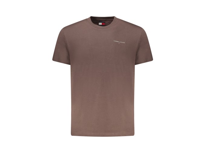 Štýlové Pánske Tričko s krátkym rukávom TOMMY HILFIGER Hnedá (Velkost 3XL, Farba Hnedá)