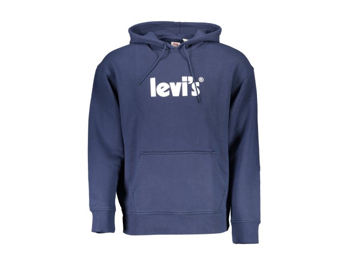 Športová Pánska Mikina bez zipsu LEVI´S Modrá (Velkost S, Farba Modrá)