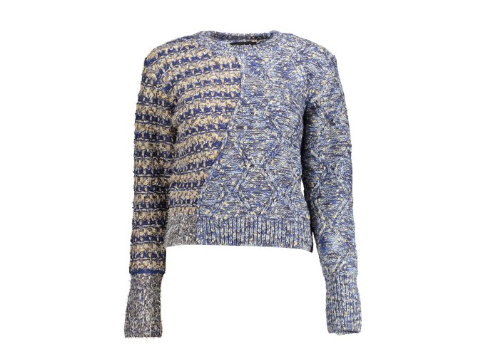 Elegantný Dámsky Pulóver DESIGUAL Modrá (Velkost XL, Farba Modrá)