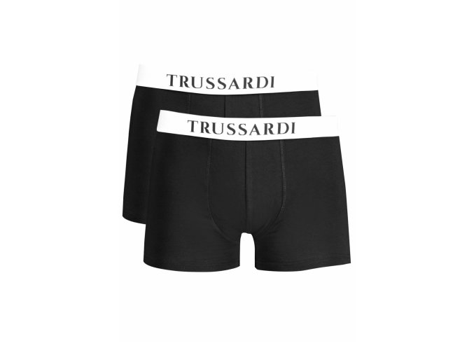 Pohodlné Pánske Boxerky TRUSSARDI Čierna (Velkost 2XL, Farba Čierna)