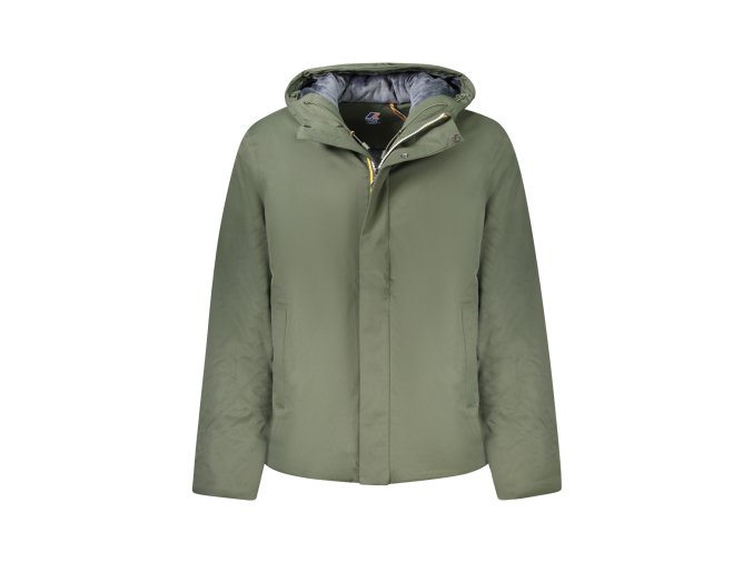 Kvalitná Pánska Zimná Bunda K-WAY Zelená (Velkost XL, Farba Zelená)