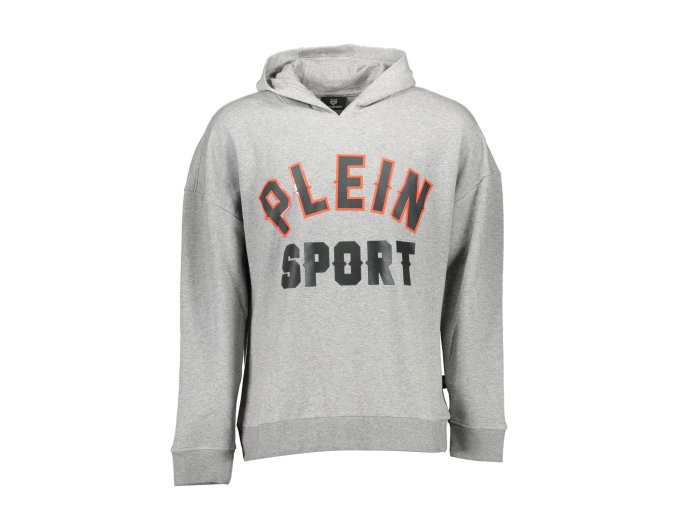 Športová Pánska Mikina so zipsom PLEIN SPORT Šedá (Velkost XL, Farba Šedá)