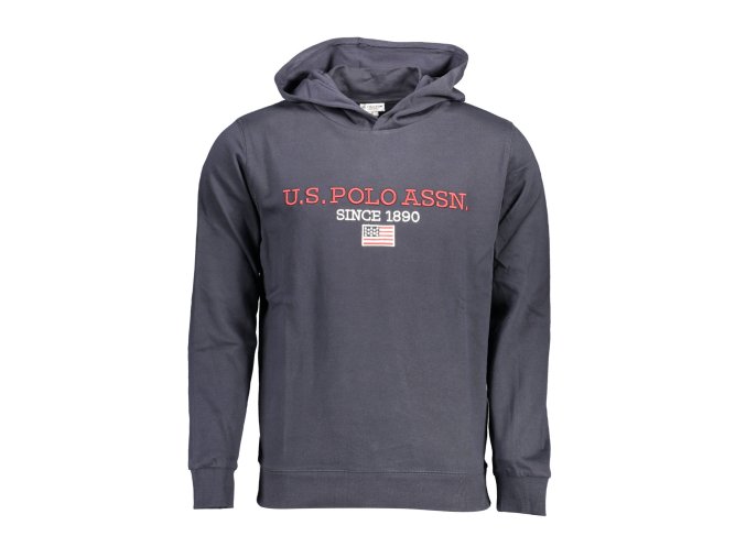 Športová Pánska Mikina bez zipsu U.S. POLO Modrá (Velkost 3XL, Farba Modrá)