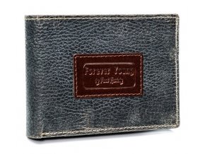 Kožená šedá pánska peňaženka v krabičke RFID Forever Young