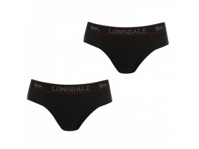 Lonsdale Pánske Slipy 2Pk Čierne