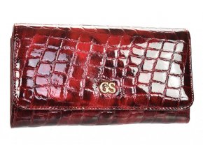 GROSSO Kožená dámska hrubá peňaženka RFID červená v darčekovej krabičke